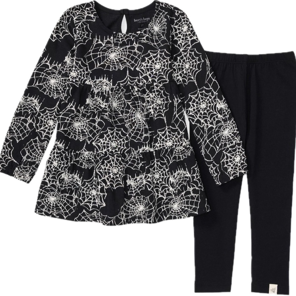 Black Spider Web Girls Outfit